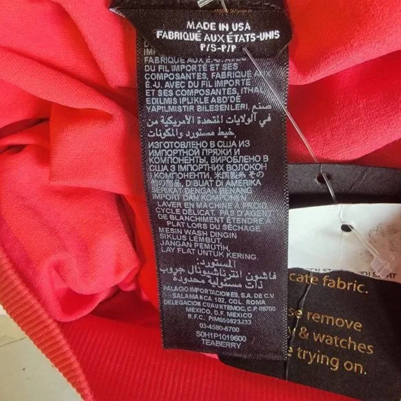 NWT Sz M/L Women's Bebe pink space knit lined square neck mesh stretch Crop top - Picture 4 of 5